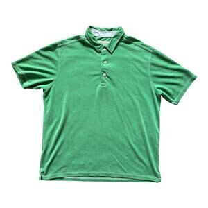 Tommy Bahama Green Short Sleeved Golf Polo Collared Shirt Sz L Modal Casual